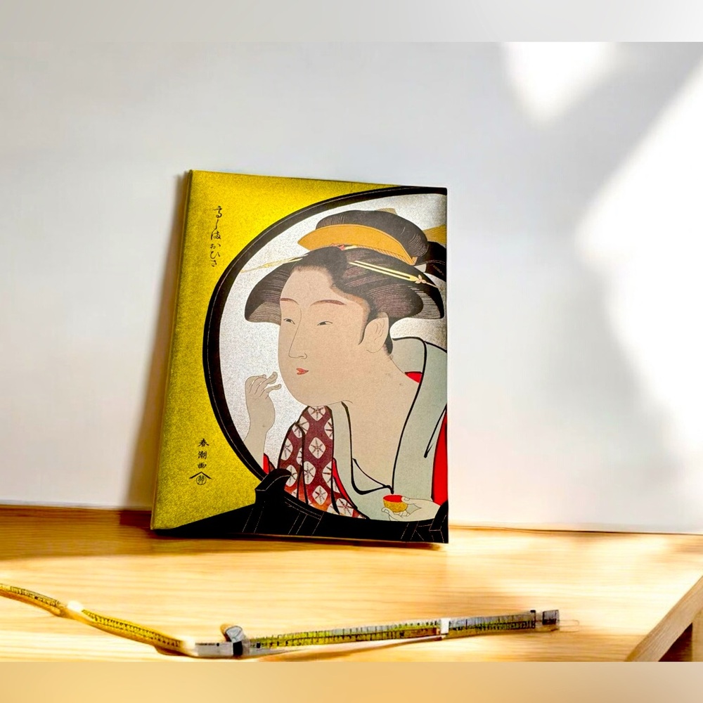 Vintage Japan Japanese Art Fancy Photo Stand NEW Ukiyoe “ Woman Before Mirror “